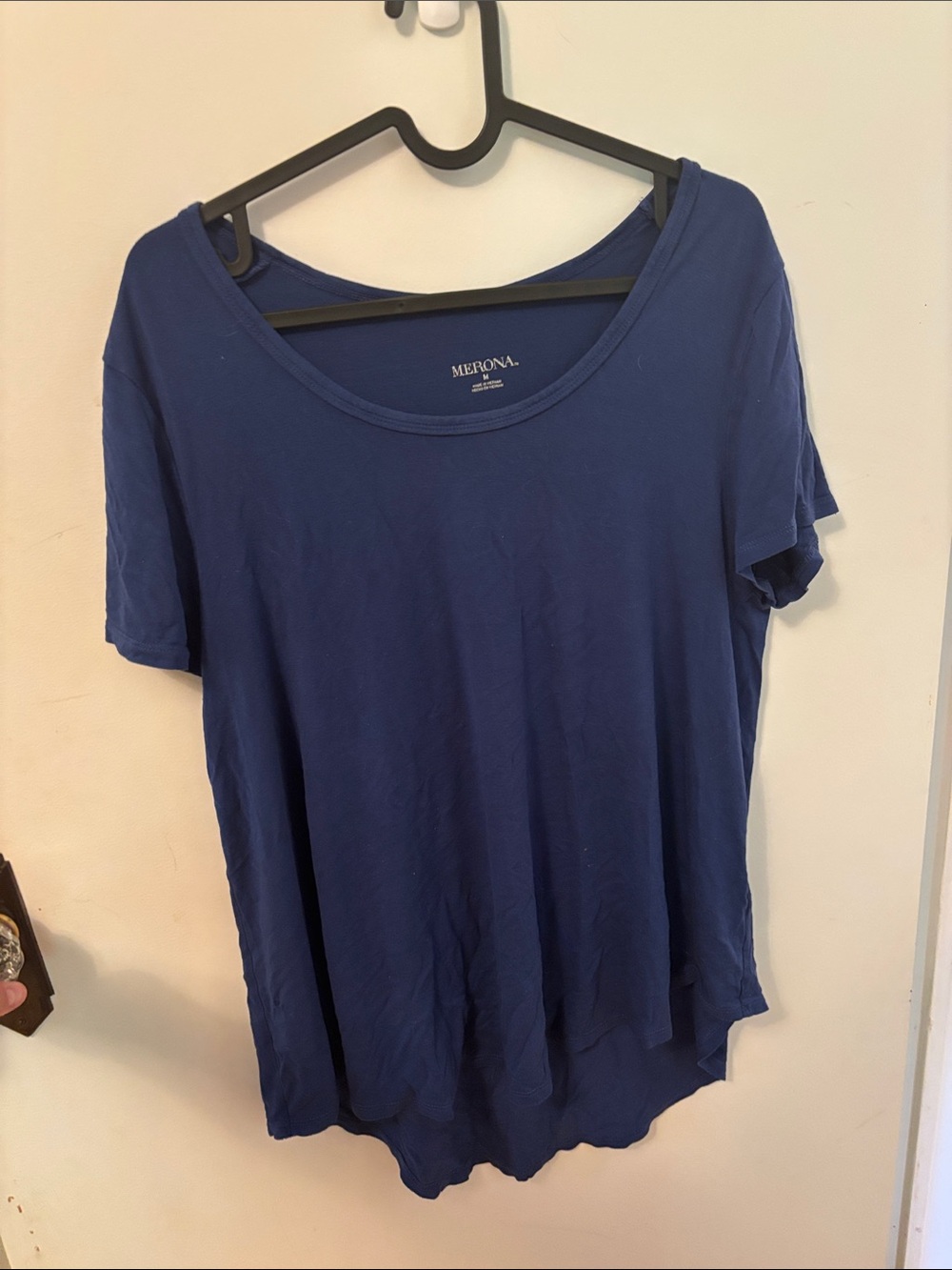 Merona Short Sleeve Scoop Neck Tee - Navy